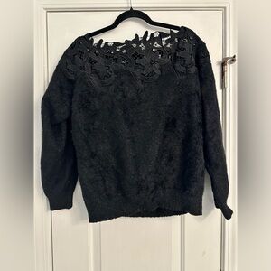 Elegant Black Lace Sweater